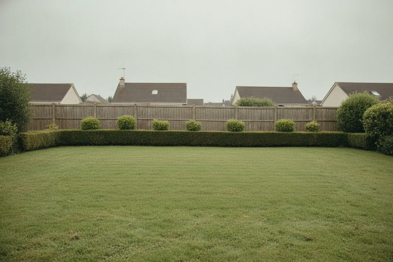 Jardin dégagé et propre après évacuation complète des déchets verts à Caen